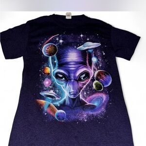 Gildan Cosmic Alien Tee - Dark Purple
